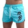 Print Shorts Colorful Chinese Dragon Goth Dark Gothic Training Muay Thai Kickboxing Boxing MMA Unisex Gym Fitness Workout Quick Dry Drawstring Waist