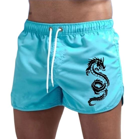 Print Shorts Colorful Chinese Dragon Goth Dark Gothic Training Muay Thai Kickboxing Boxing MMA Unisex Gym Fitness Workout Quick Dry Drawstring Waist