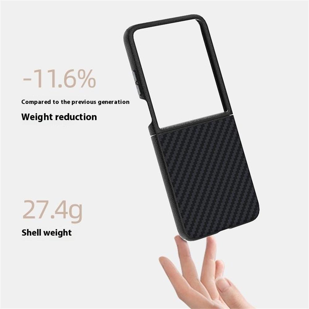 ABEEL For Xiaomi Mix Flip 5G Case Compatible with MagSafe Carbon Fiber Texture Back Cover