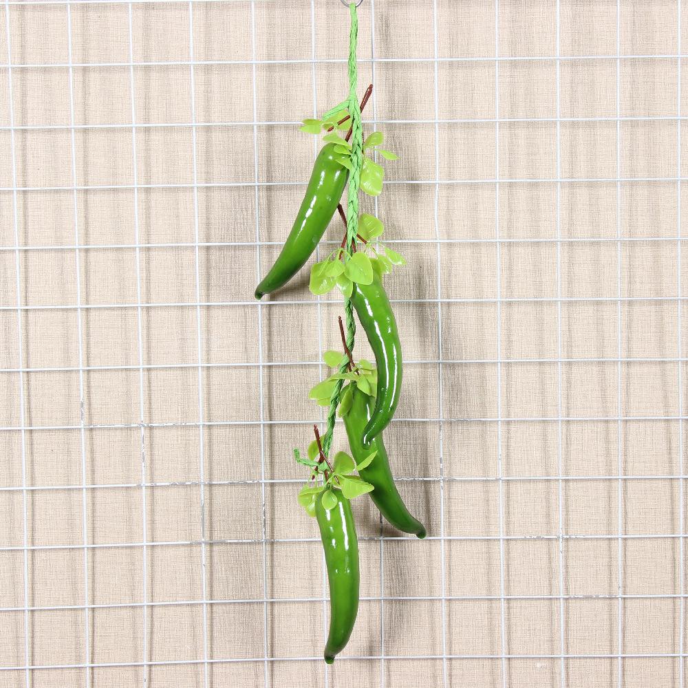 Realistic Hanging Vegetable String: Chili, Potato, Corn, Garlic, Peanut Props for Yard or Restaurant Decor