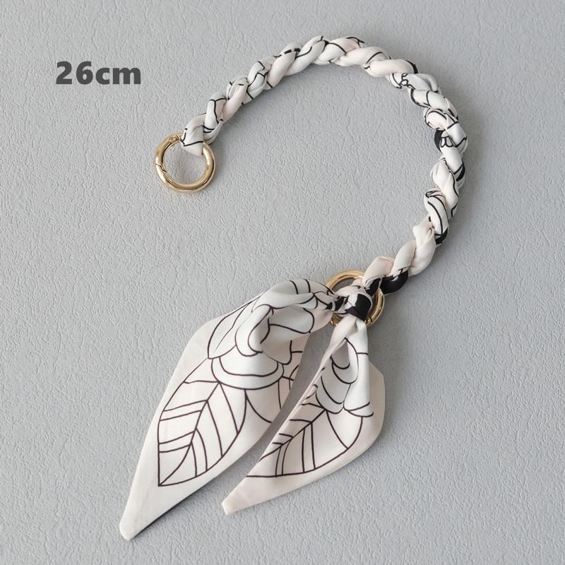 New Fashion Spring Woman Handbag Accessory Part Chains Detachable Replacement Floral Print Silk Strap Women DIY Chain Bag Handls