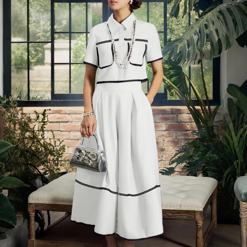 ZANZEA Women Short Sleeve Blouse and Long Skirts Summer Two Piece Suit Sets