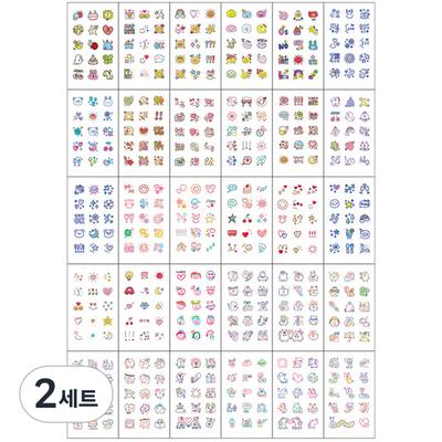 Tattoo Henna Schriftzug Tattoo Sticker Fancy 30-teiliges Set, gemischte Farben, 2 Sets