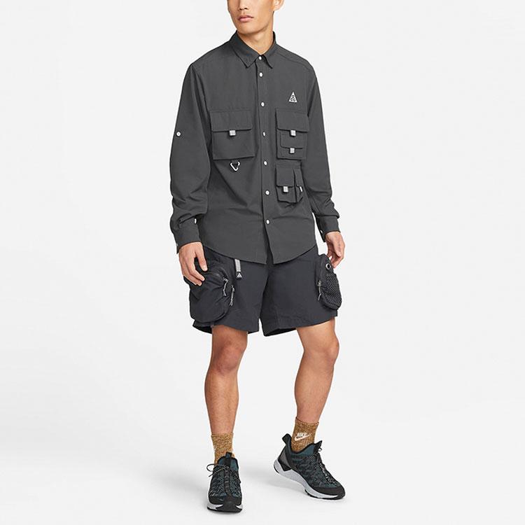 Nike Giacca Casual a Maniche Lunghe Monocolore Serie ACG con Multitasche Uomo Giacche Blu Navy DN3937-070