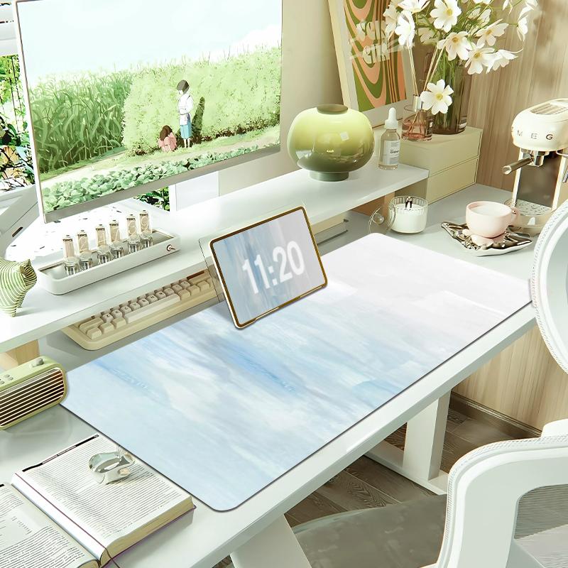 Simple Watercolor Green Gradual Change Mouse Pad Oversized S Computer Desk Table Pad Keyboard Pad