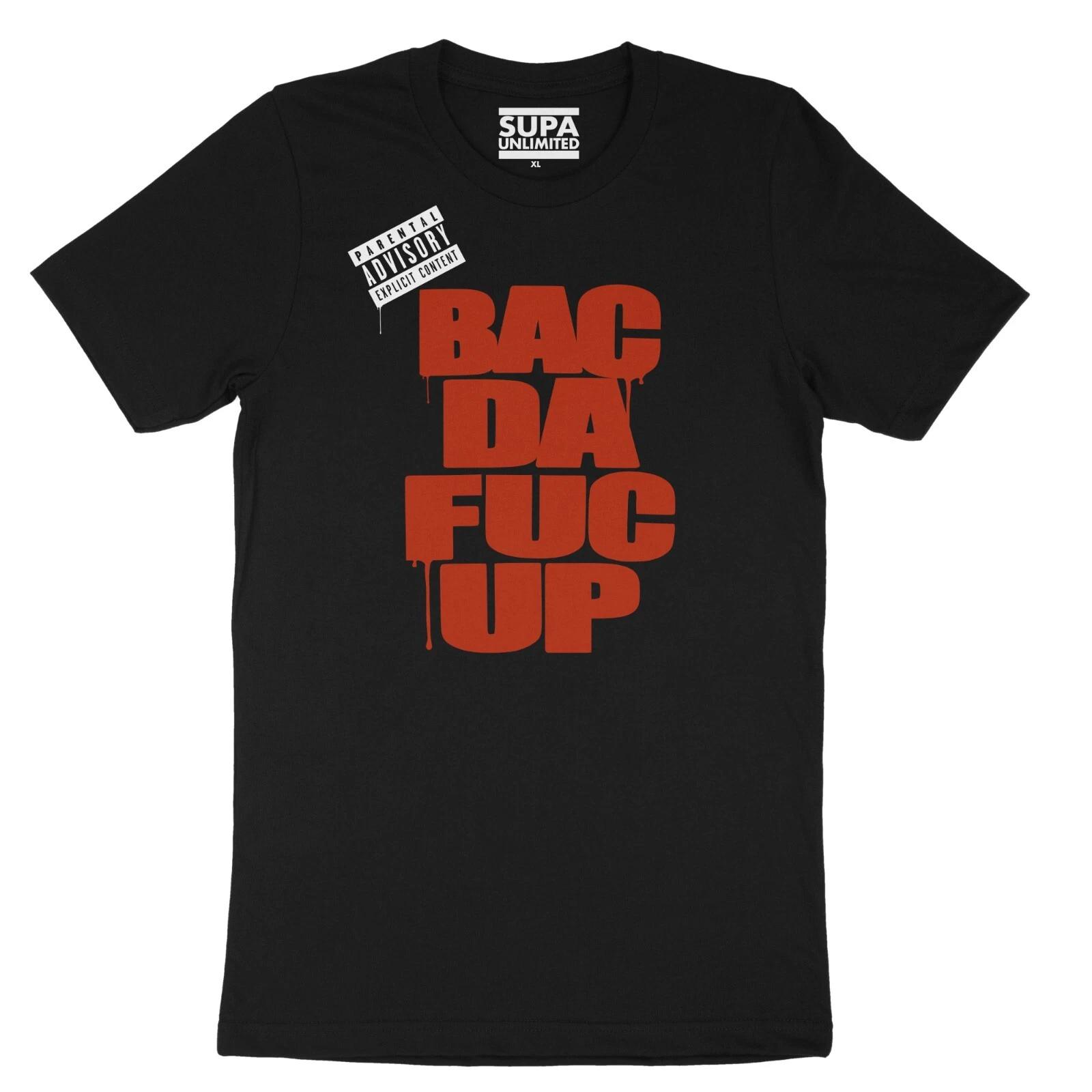 Classic Men T-Shirt 90 s BACDAFUCUP, Hip Hop Rap NYC Queens Design Graphic Tee S