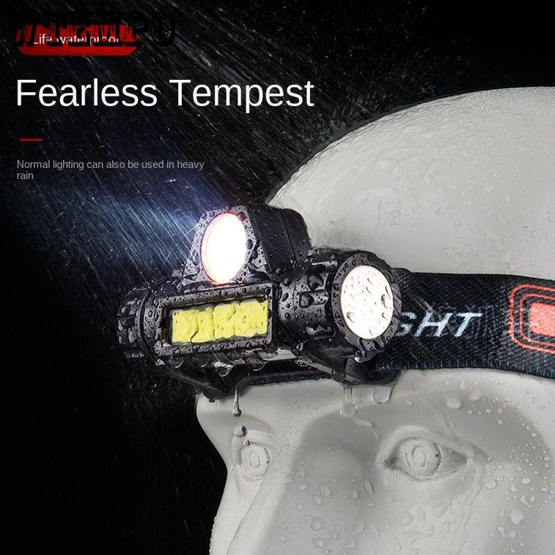 LED Strong Light Headlamp Cob Headwear Outdoor Night Fishing Light Magnet Work Light Mining Light Waterproof Torch