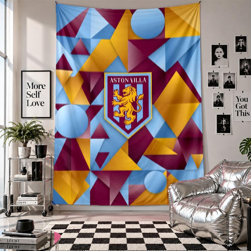Tapiserie de Perete cu Fotbal Aston Villa Decor Acasă Pânză de Agățat pe Perete pentru Dormitor Camera de Zi Fundal