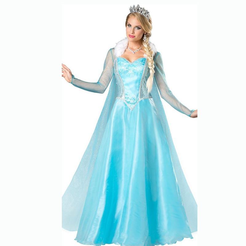 Halloween Snow White Sissy Mary Princess Frozen Character Cinderella Uniform Long Evening Dress