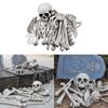 28 Pack Skeleton Bone and Skull Halloween Skeleton Bone Figurine for Halloween Spooky Graveyard Ground Decoration