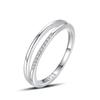 Tancise Classic 925 Sterling Silver Zirkónový prsteň Dámske šperky Svadobný darček na párty