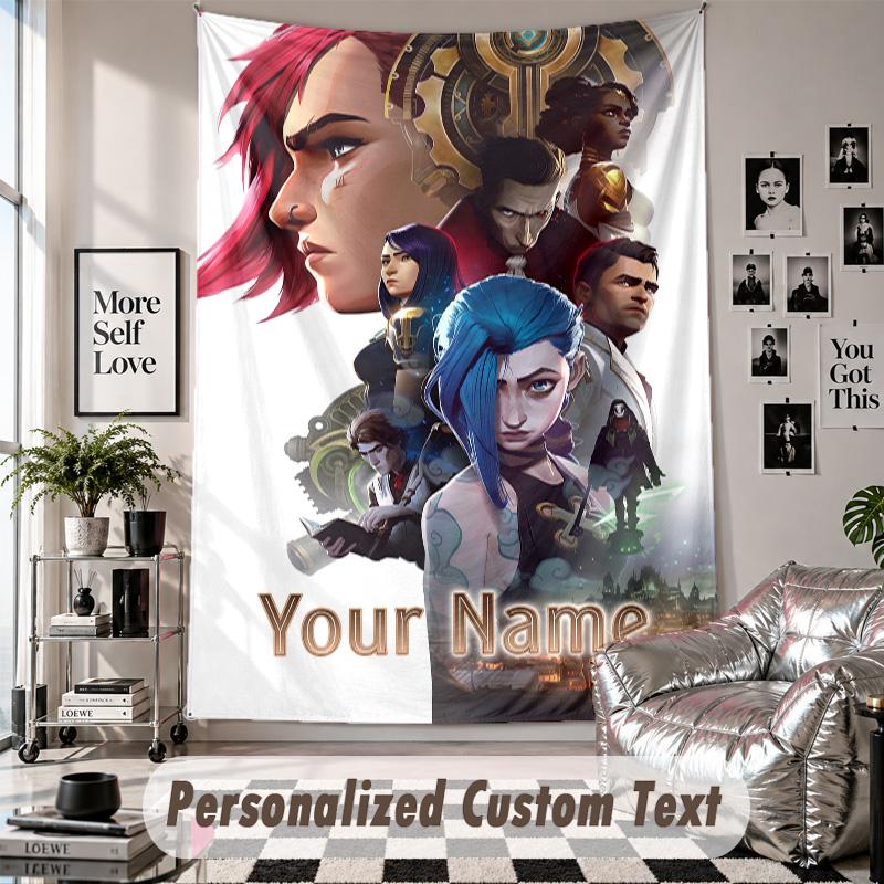 Custom Tapestry Wall Hanging, Arcane Personalized Name Text Home Wall Decor