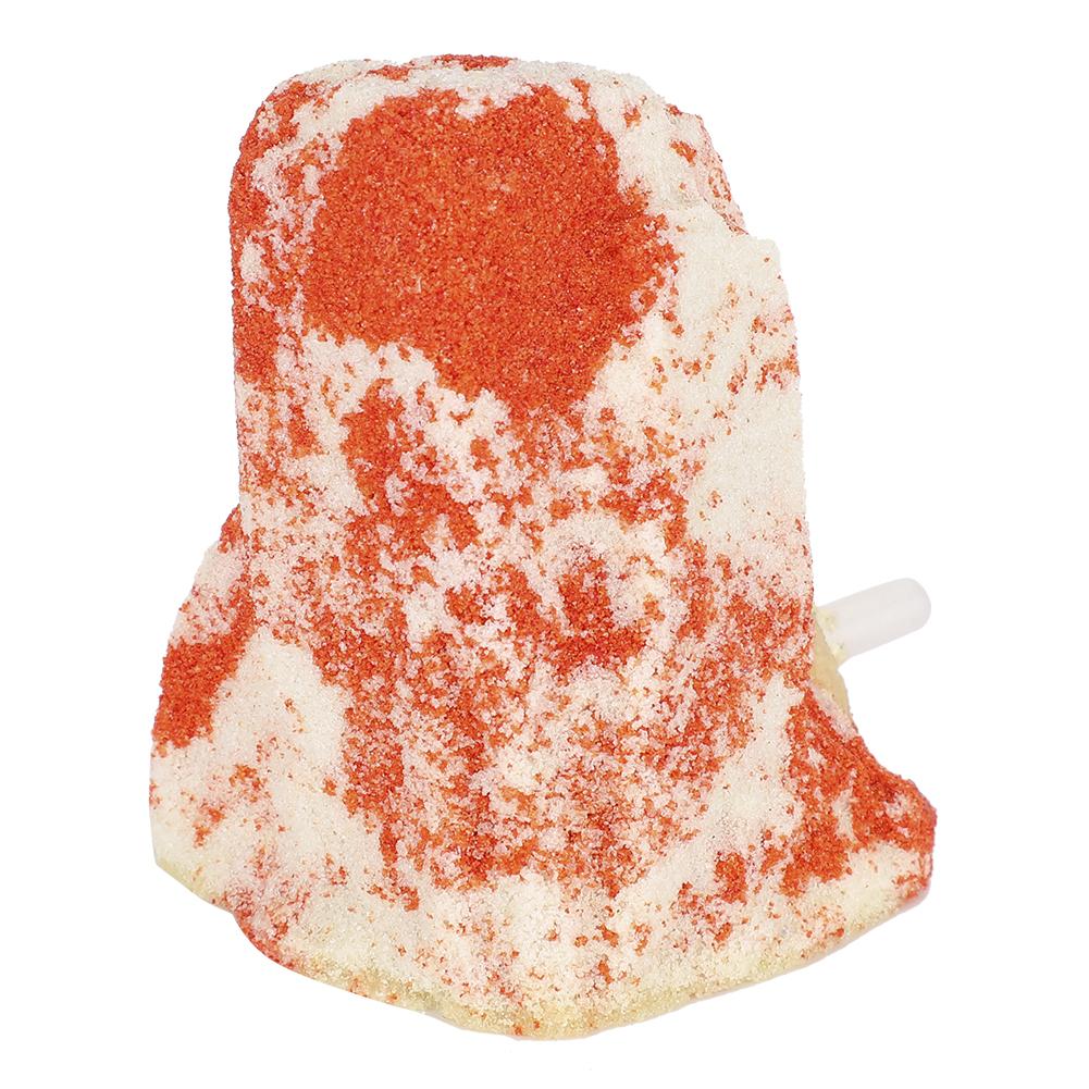 

White Red Aquarium Artificial Volcano Bubble Air Stone Fish Tank Aeration Accessory Landscape Ornament