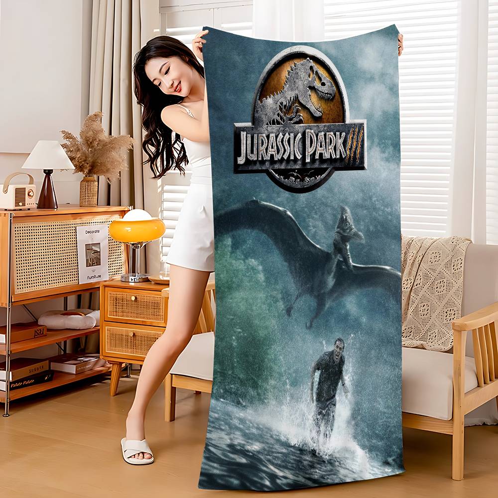 Dinosa Jurassic Park Microfiber Printed Beach Towel Mountain Climbing Yoga Beach Swimming Running Absorbent Soft Towel