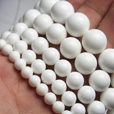 Kreatywne DIY do wisiorka z białego naturalnego kamienia szlachetnego 25-100 szt. 4-12 mm Hurtowa koraliki dystansowe luźne do tworzenia biżuterii bransoletek naszyjników okrągłe