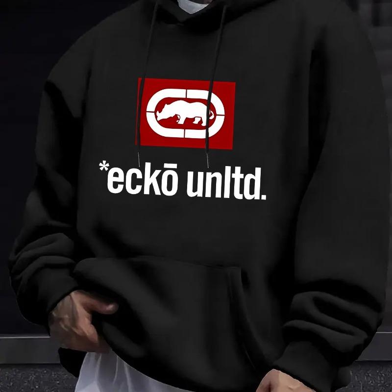 Men s Hoodie with Graphic Ecko Unlimited - Casual Sweater Long Sleeves Regular Fit Autumn/Winter Casual Hoodie S