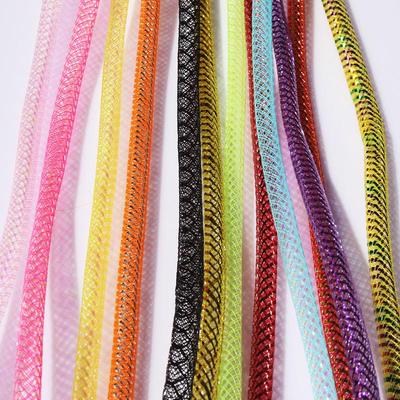 Tubo in Mylar Tinsel olografico rosa oro perlato da 2 metri per legare le mosche EZ Body Minnow Materiale 8 mm