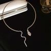 Clothing Accessories Crystal Snake Necklace Fashion Jewelry Snake Choker Pendant  Birthday Gifts