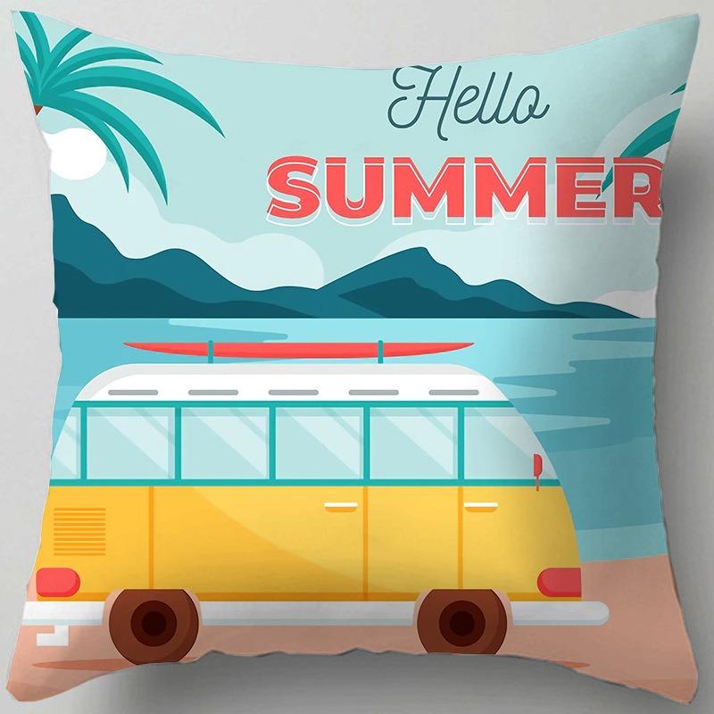 Outdoor Camping Scenery Pillow Case Retro Chair Lumbar Pillow Bedroom Window Sill Bay Window Cushion Cushion Lumbar Pillow