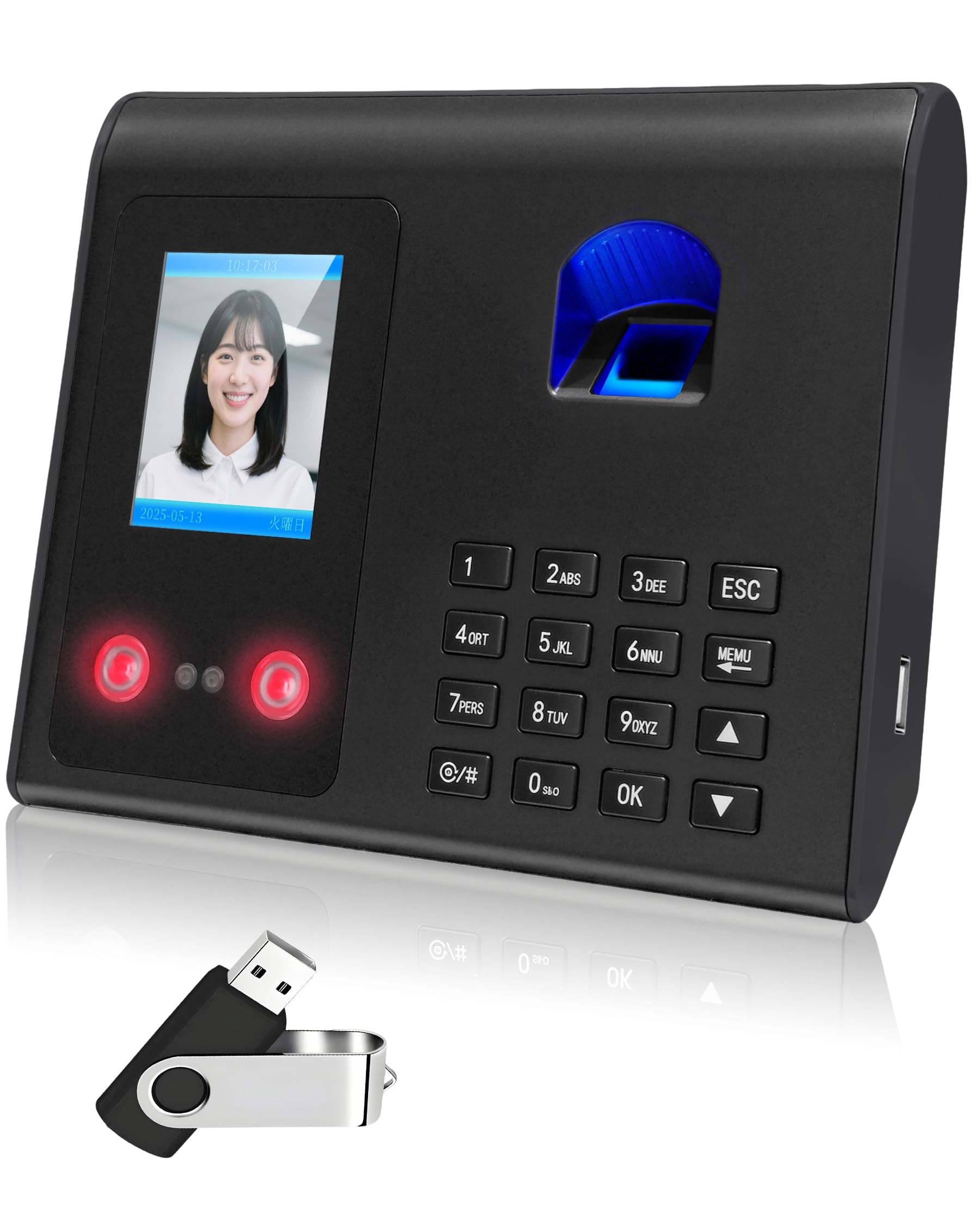 

модель выпущена в PHIZTO табель учета времени отпечаток пальца распознавание лица пароль 8 ГБ USB данные необходимые офисные принадлежности для управления посещаемостью на японском