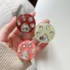 Rhinestone Cat Claw Solid Color Ring Round Telescopic Mobile Phone Airbag Bracket Paste Niche Girl Decoration