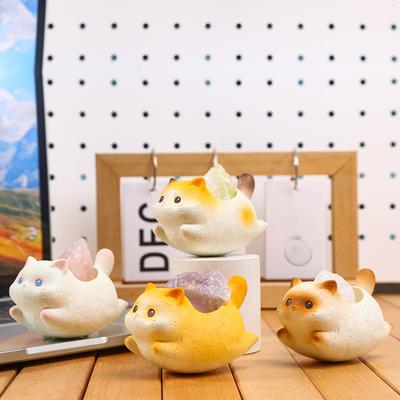 Crystal Ornaments for Home Living Room Tabletop Decoration Resin Handicrafts Cartoon and Cute Resin Ornaments