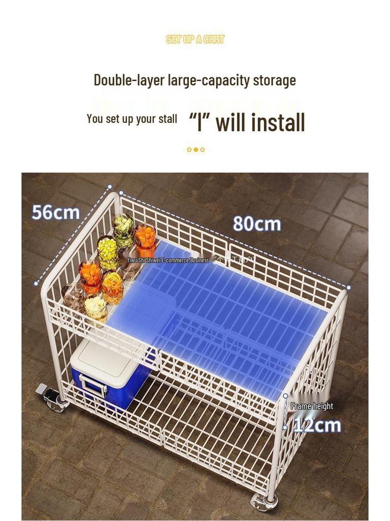 Faltbarer Straßenkarren: Eisgelee, Sushi & Wurstsnacks