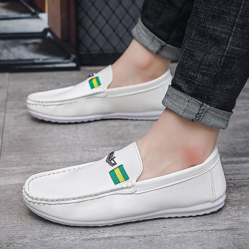 Mocasini din piele pentru bărbați, cu talpă joasă, de vară: Mocasini confortabili, cu talpă moale, la modă