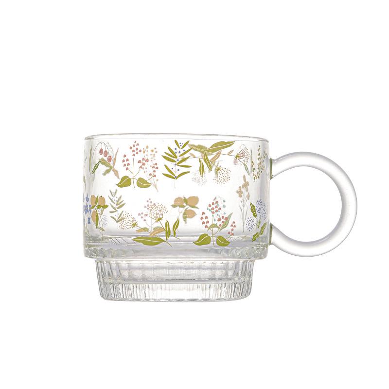 Ins-Stil Dickwandige Haferflocken-Frühstücksglas-Tasse mit Henkel