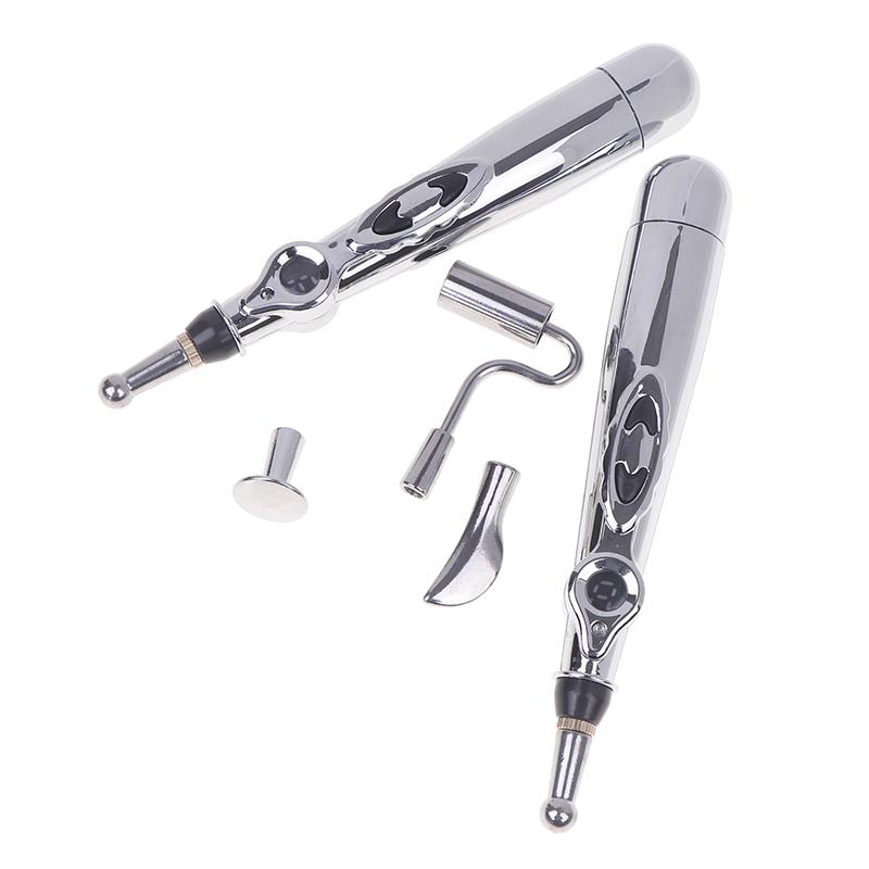 2/5 Heads Electric Acupuncture Pen Acupuncture Point Massage Pen Meridian Energy Massage Pen Pain Relief Massage Pen