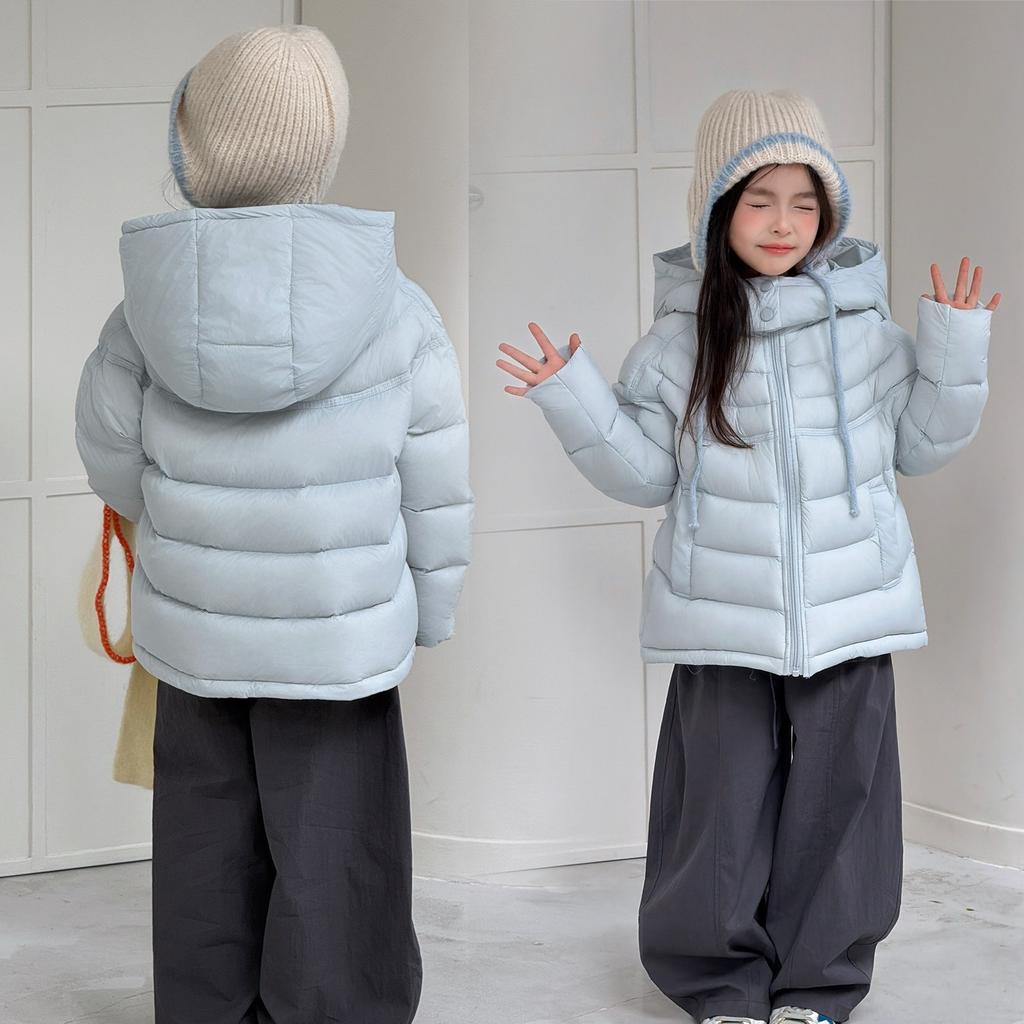 Export Girls' White Duck Down Hooded Thickened Down Jacket Winter New Children's Thick Warm Jacket