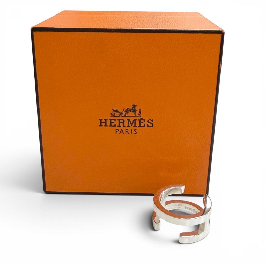 Excellent HERMES Ring Ring H Symbol Ring, Finger Ring, Accessory Silver AG925 48 Used