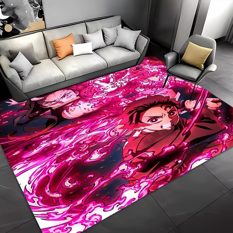 1pc Demon Slayer Entrance Mat, Non-Slip Mat Area Rug,Room Decor, Outdoor Decor, Kitchen Rug,Doormat - Machine Washable, Easy To Clean