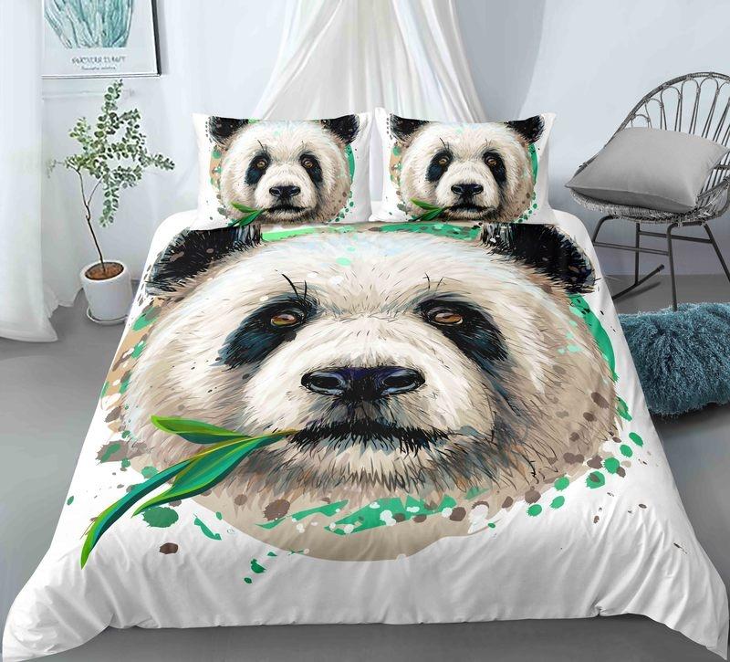 Panda Bettwäsche Set Einzelbett Twin Full Queen King Size Cartoon Tiere Bett Set Erwachsene Kind Schlafzimmer Bettbezug Sets 3D Druck 032