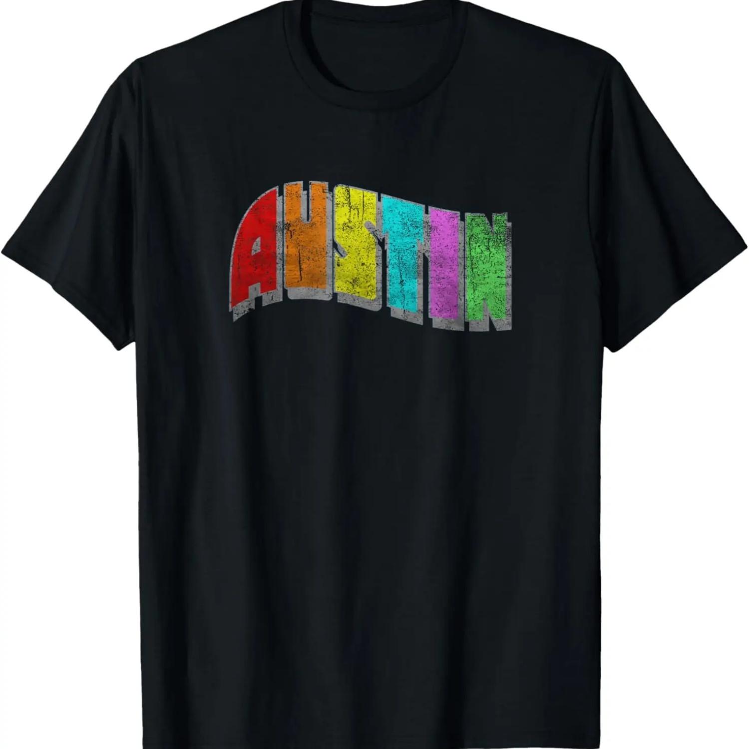Austin Texas Graffiti Vintage Retro Souvenir TX Tee Gift T-Shirt S