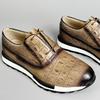 Fashion 2025 Fashion Luxury Designer Mens Oxfords Shoes Natural Cow Leather Crocodile Print Shoes B17