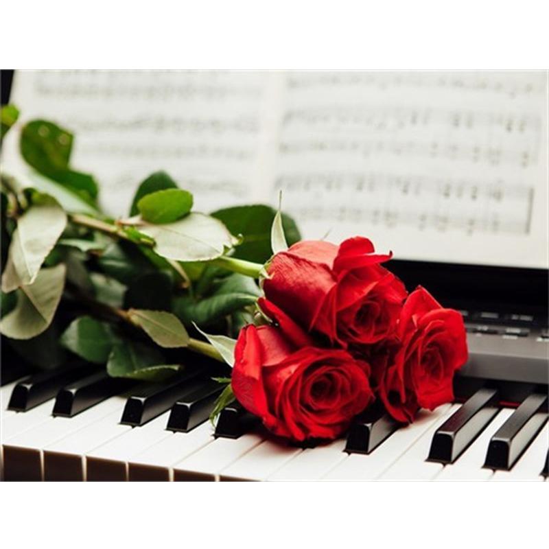 5D Paint With Diamonds Flower DIY Diamond Painting Rose Mosaic Rhinestones Pictures Wall Art Handicraft