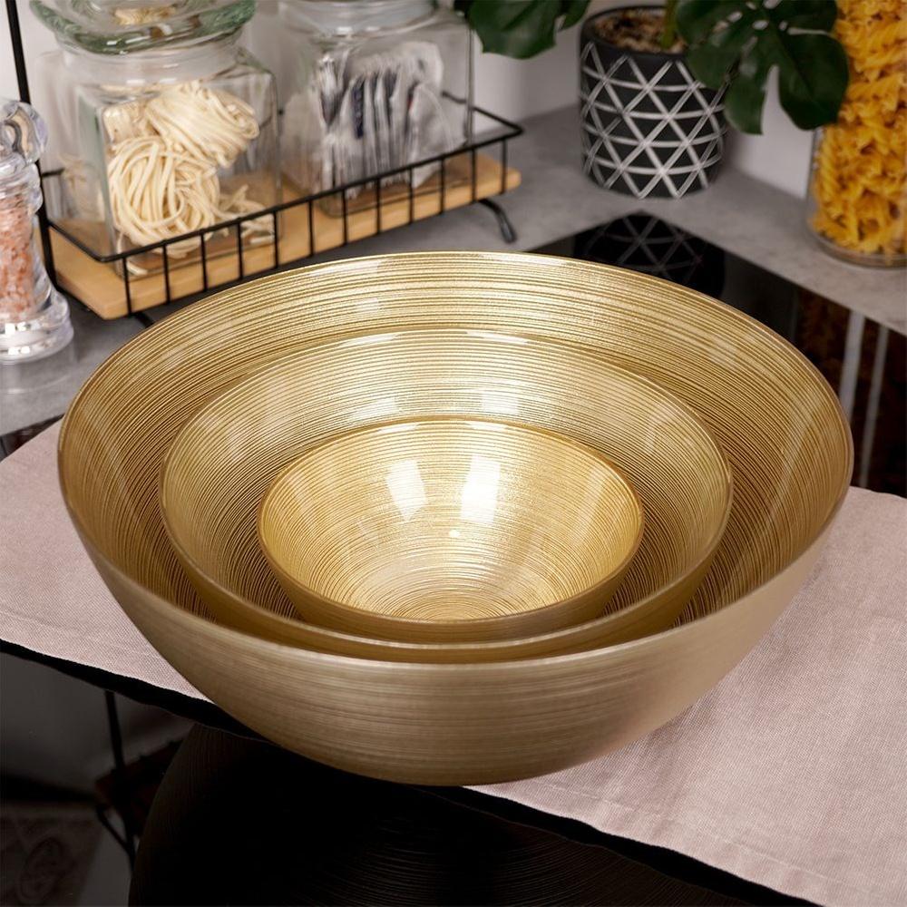 Bowl for Soup, Salads, Snacks, Salad Bowl, Golden 600 ml
