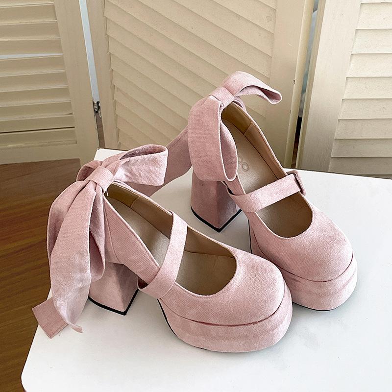 

Fashion retro French high-heeled bag head sandals women s 2025 new summer wear small Mary Jane single shoes 41 розовый