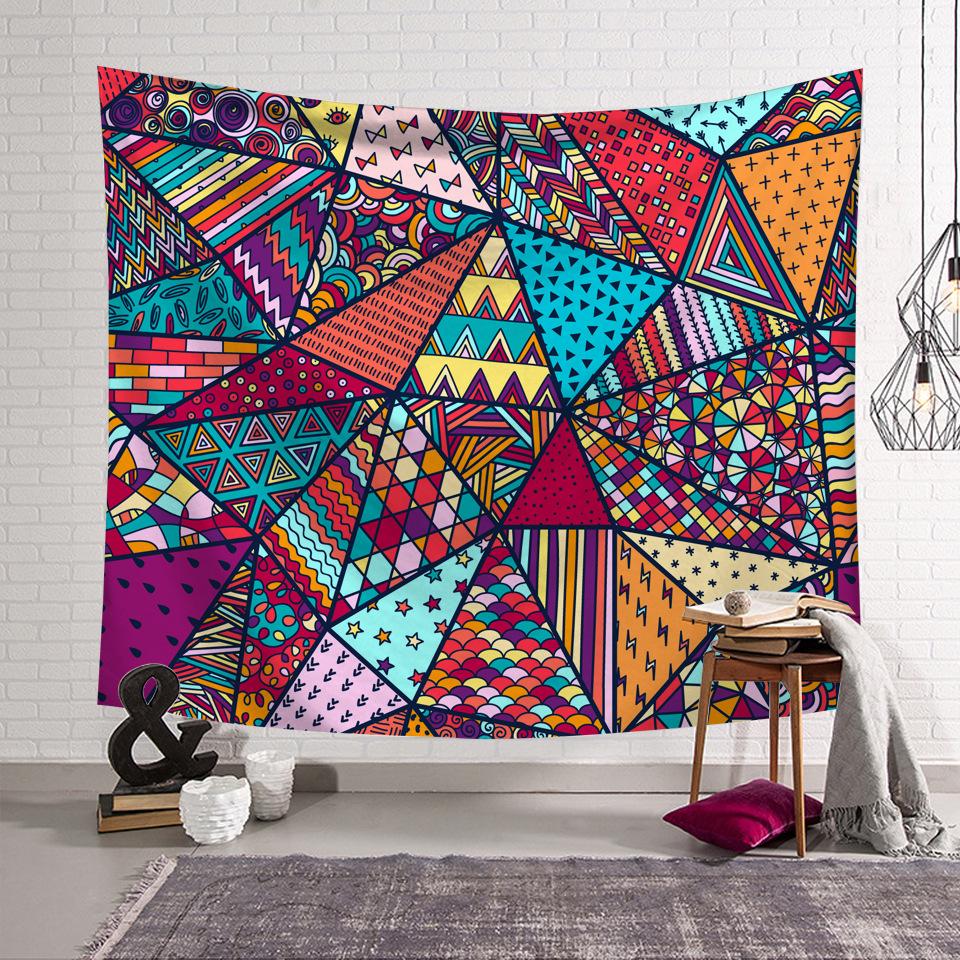 Domov Spálňa Gobelín Závesný Mandala Digitálna Tlač Stena Látka Viacfarebný Plážová Osuška Podložka na Jogu Obrus