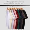 210g Pure Cotton Combed Compact Mercerized Oversized Drop Shoulder Plain Solid Color T-Shirt for Corporate Customization