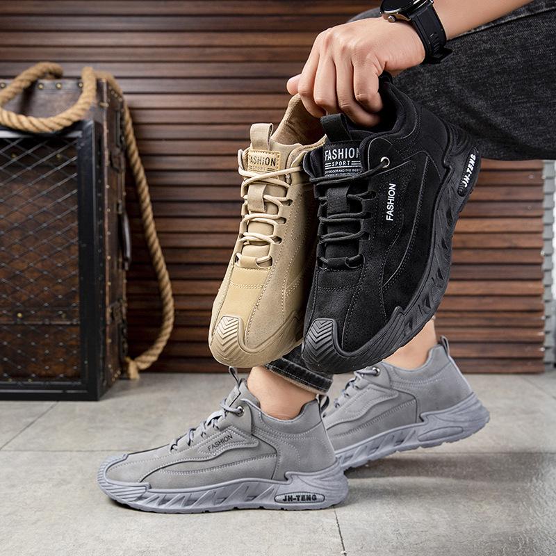 Men's Large Size Trendy Lace-up Running Shoes - Casual, Comfortable, Versatile, Lightweight Dad Sneakers