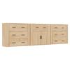 VidaXL Buffets 3 Pcs Sonoma Oak Engineered Wood 3185426