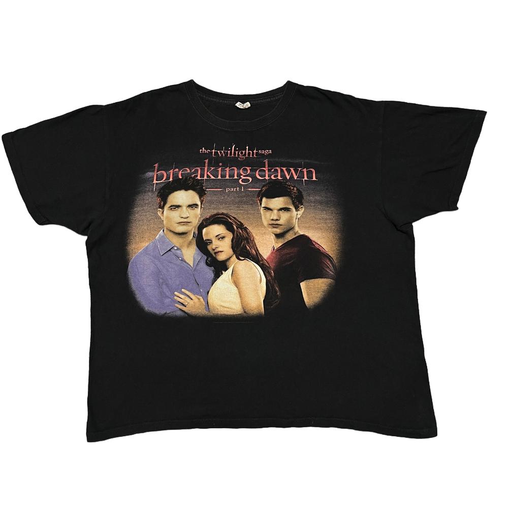 Vintage Twilight Movie Shirt XL Black Promo Horror Vampire Robert Pattinson Y2K XXL