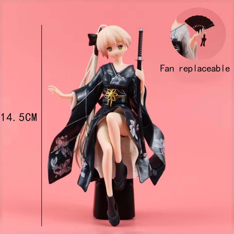 Car Interior Decoration Anime Kimono Kasugano Sora Sword Action Figures Model Auto Dashboard Ornaments Accessories Toys Gifts