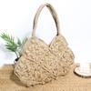Summer Flower Raffia Straw Woven Bag Versatile Handwoven Bag Women's Large Capacity Portable Seaside Vacation Beach Bag