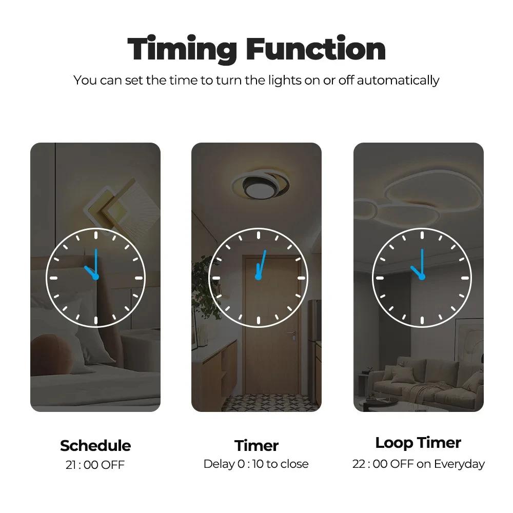 Cozylife Mini WiFi Smart Switch 16/20A Relay For Alexa and Google Home App Remote & Voice Control DIY Mode Timer Home Automation