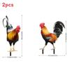 Rooster And Duck Theme Garden Yard Art Pvc Outdoor Decor With Printed Design For Lawn And Patio Use