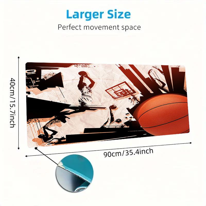 Basketball Match Color Mouse Pad Large Gaming Table Cushion Non-slip Laptop Tablet Big Mousepad XXL Mat Mini PC Playmat With Lock Edge