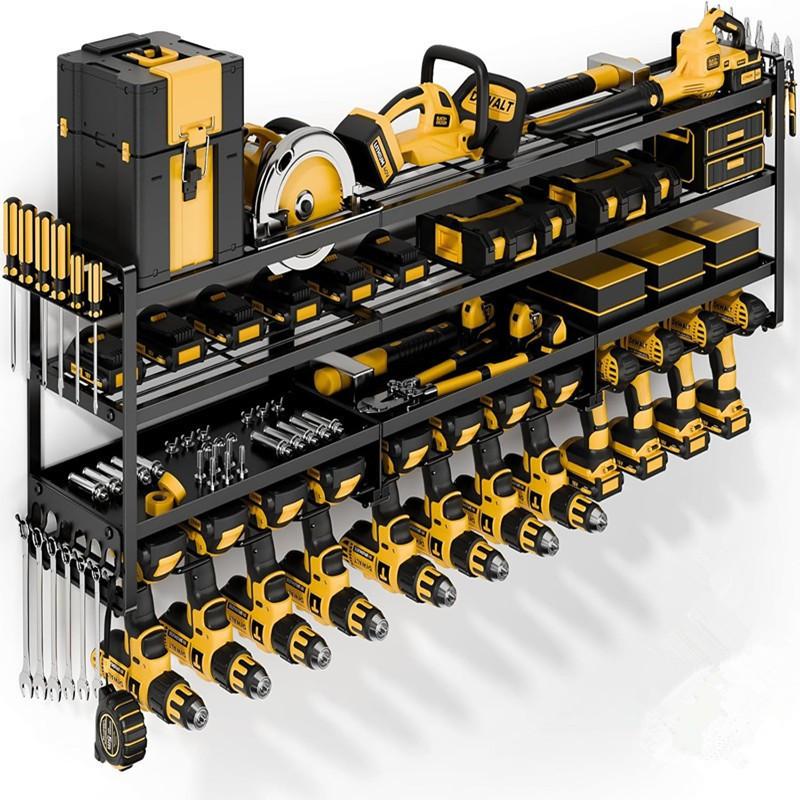 Iron Multifunctional Drill Rack Wall Mounted Electric Tool Rack Hand Drill Storage Rack Garage Screwdriver Organizer Tools